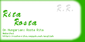 rita rosta business card